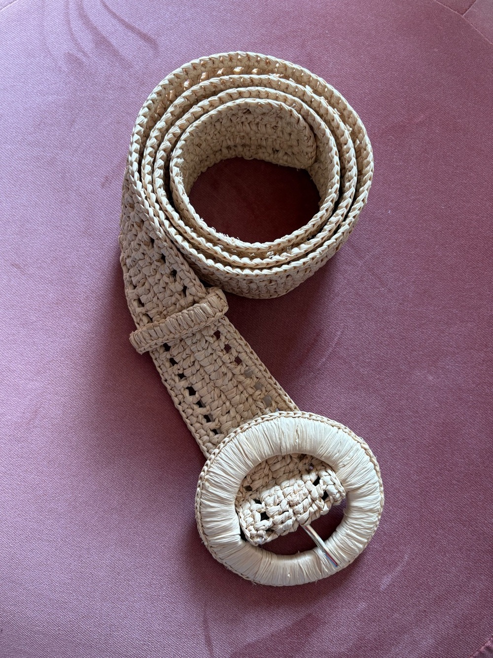 Sezane Nella Belt Natural Raffia - Size 90 / M